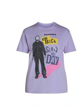 NWT Halloween II Michael Myers “He’s Back” Slay All Day Tee – 2XL Horror Shirt